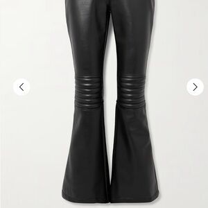 Perfect Moment Black Faux Leather Flared Moto Pants